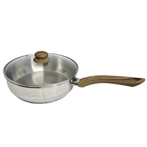 RVS hapjespan Silvara 26 cm van 18/10 edelstaal met deksel. Inhoud 3,6 liter