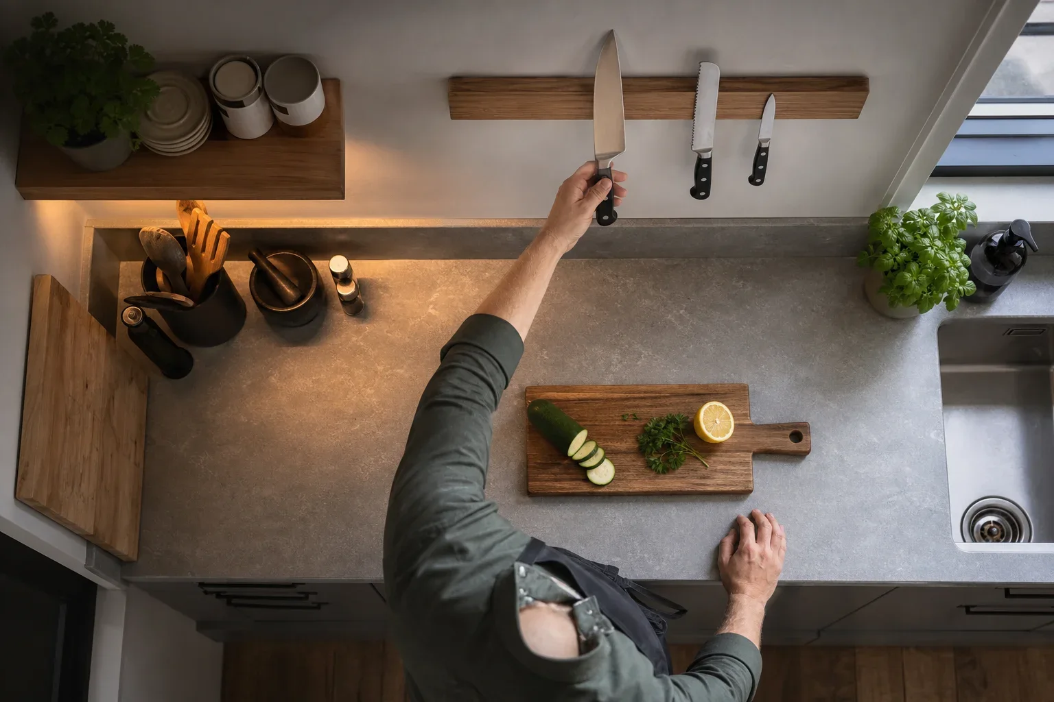 messenset voor kleine keuken