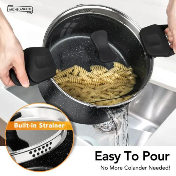 Pastapan met afgietdeksel – 6L - Afbeelding 6