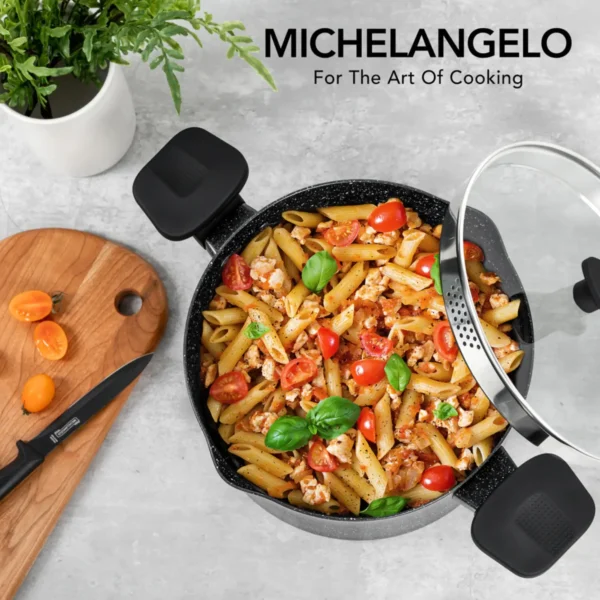 Pastapan met afgietdeksel – 6L - Afbeelding 7